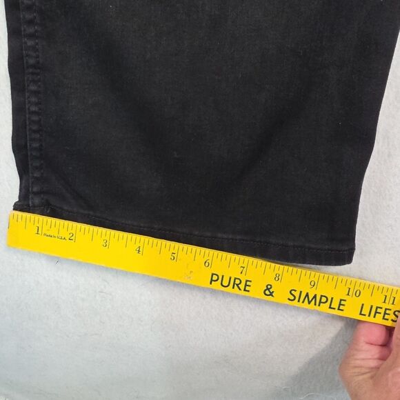 Lee Mid Rise Regular Fit Bootcut Denim Jeans Size 24W Medium Black Cotton Blend - Picture 8 of 9